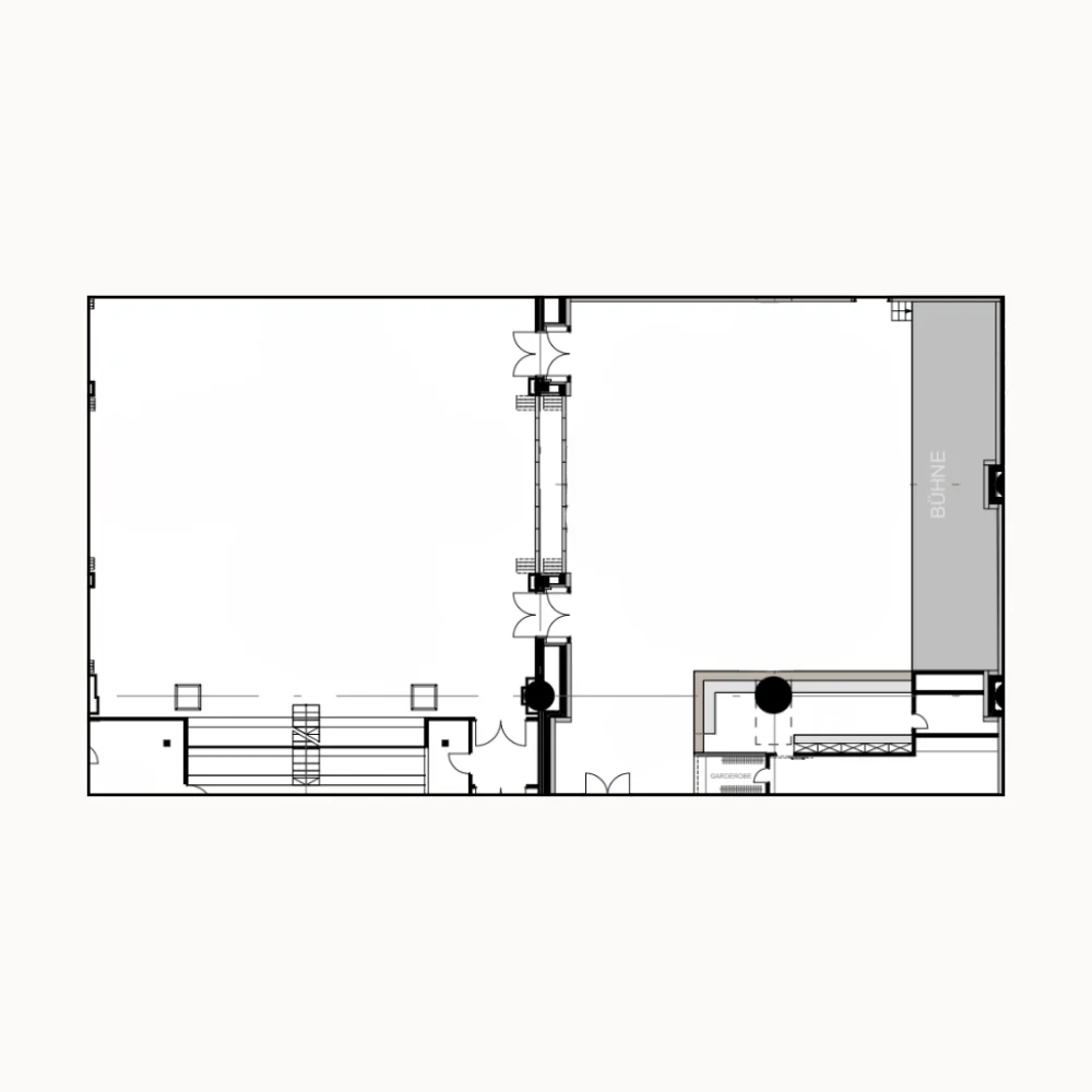 Grundriss Event Arena — Music Hall + Wintergarten